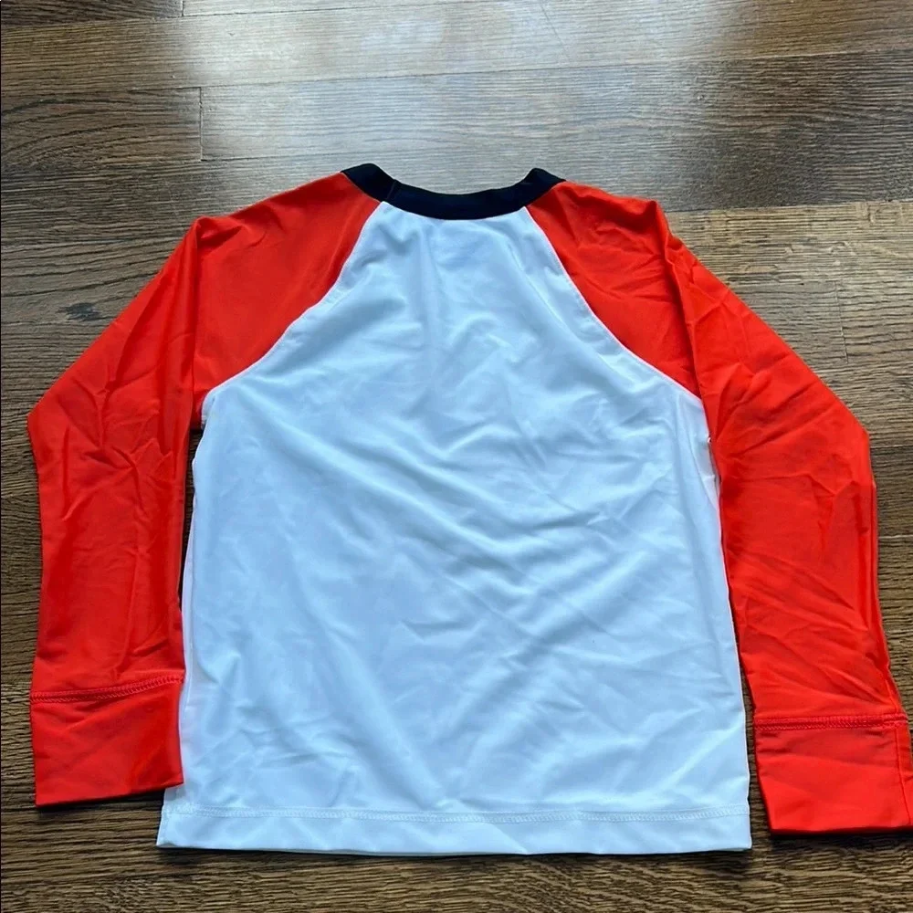 GAP Kids Red and White Shark Rashguard